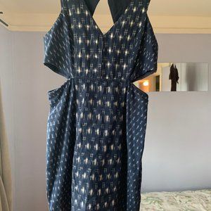 Blue dress with cutouts